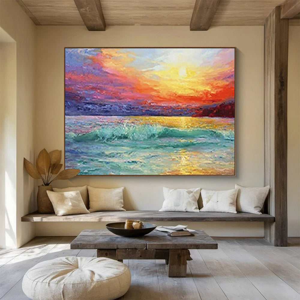 sunset ocean-inspired dramatic canvas design 6